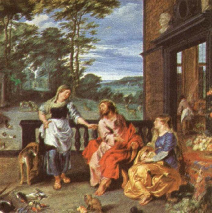 Christ at the house of martha and mary, unknow artist